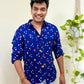 Ambar Neela  Handcrafted Pure Bandhani Unisex Shirt