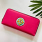 Desi Pink Handcrafted Lippan Art Wallet