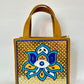 Evil eye Mini Lippan art Handbag with zipper