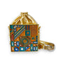Festive Gold Lippan Art Medium Potli Sling