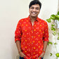Kesariya Handcrafted Pure Bandhani Unisex Shirt
