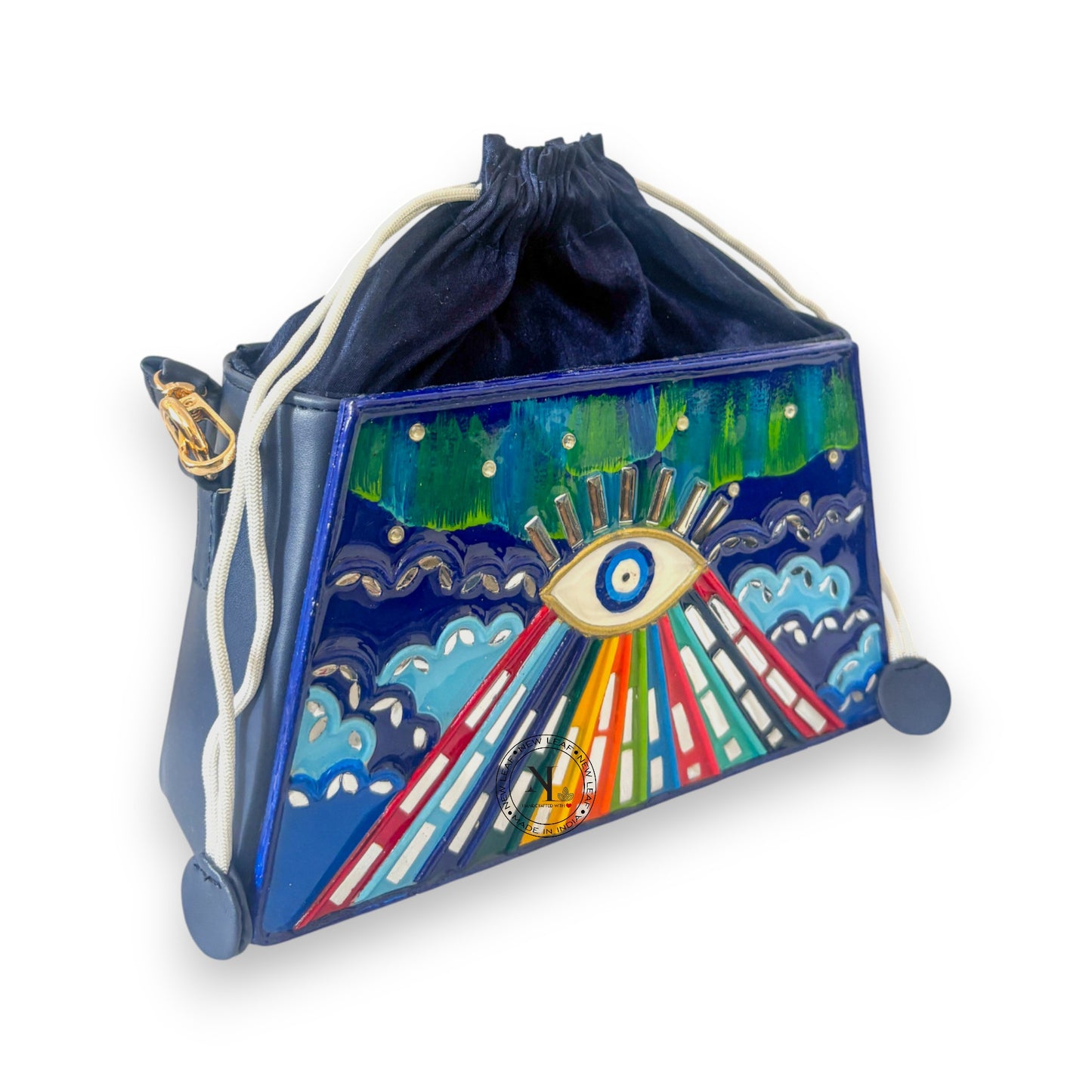 Northern Lights Trapezium Potli with Sling