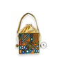 Festive Gold Lippan Art Medium Potli Sling