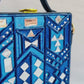 Azure Charm Mini Lippan Art Box Bag