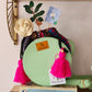 Mint Mojito Circular Tassel Sling Bag