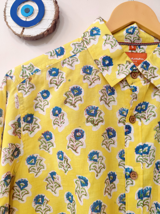 Yellow Flower- Unisex Full Sleeves Shirt