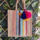 Stripe Love Jute Bag - Small