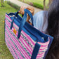 Pink Fringe Jaquard Box Big Bag