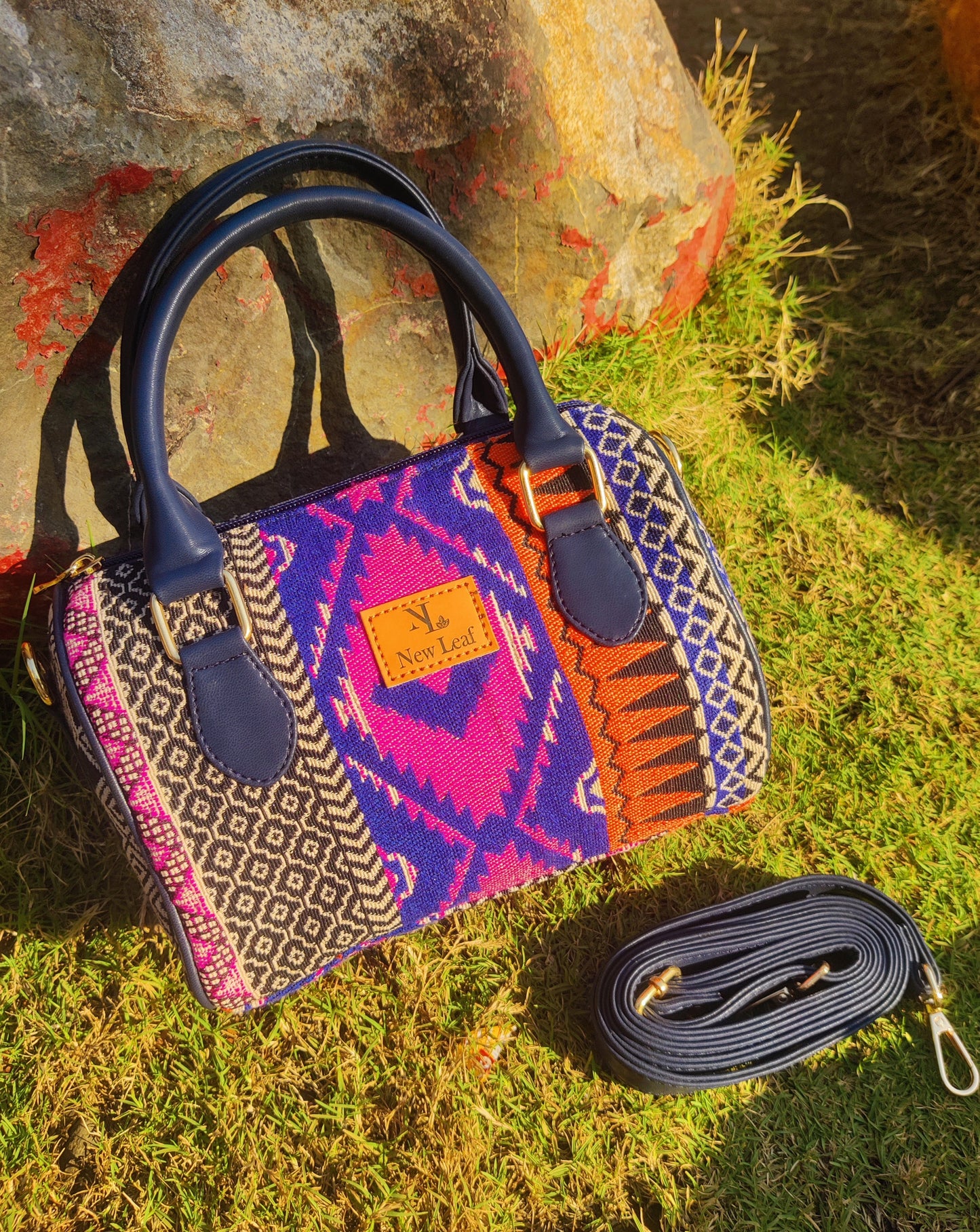 Blueberry Swirls mini Duffle Bag