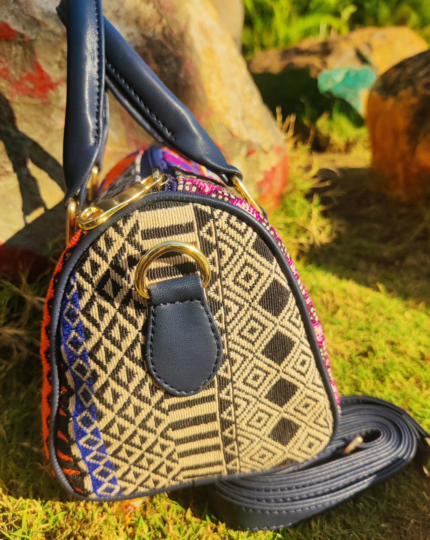 Blueberry Swirls mini Duffle Bag