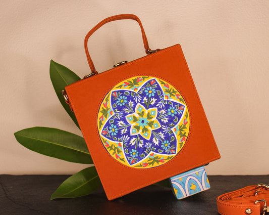 Kusum Hand-painted Box Bag / Sling